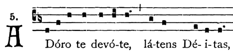 Der Anfang des Hymnus "Adoro te devote"