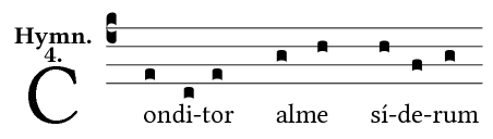 Der Beginn des Hymnus' "Conditor alme siderum" im Antiphonale Romanum