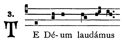 Der Beginn des Hymnus' "Te Deum laudamus" im Liber Usualis