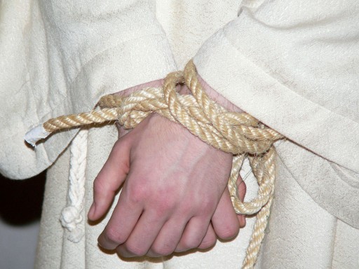 Jesus' gefesselte Hände