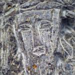 Antlitz von Jesus auf dem Schweißtuch der Veronika im Kreuzweg im linken...